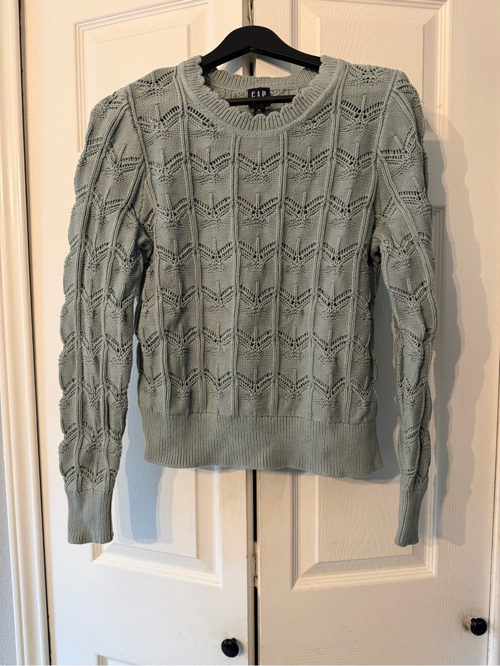 GAP Women's Sage Open-Knit Crew Sweater